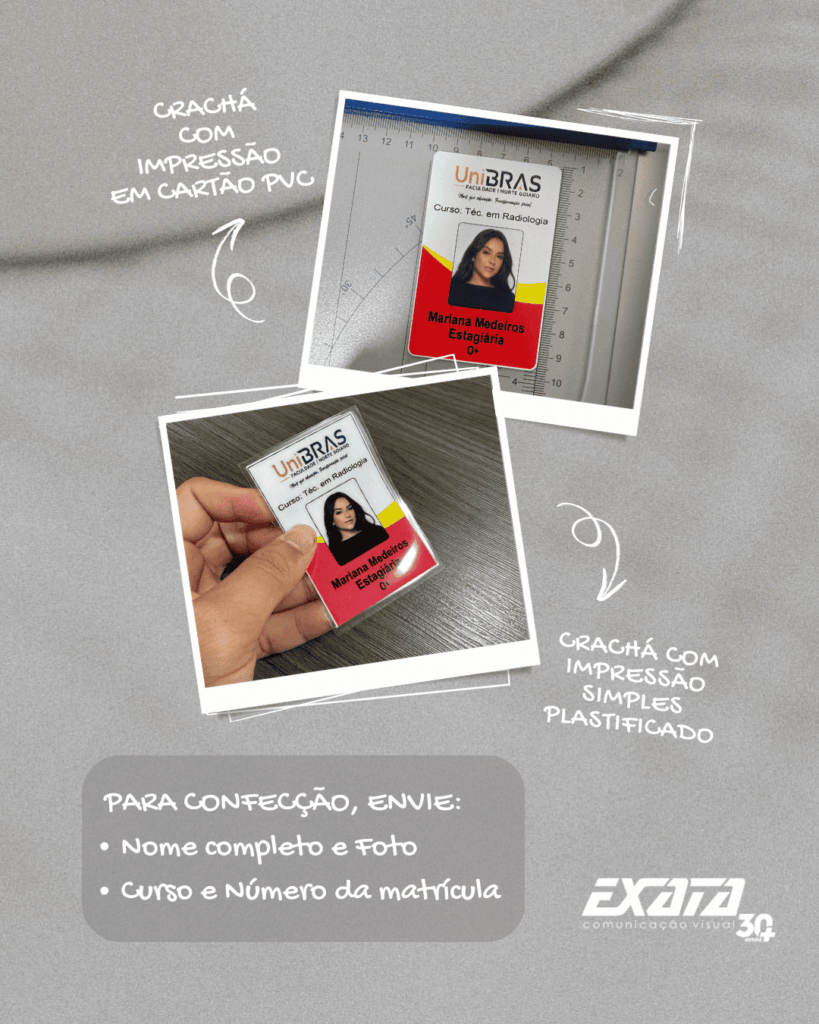 Solicite seu crachá universitário