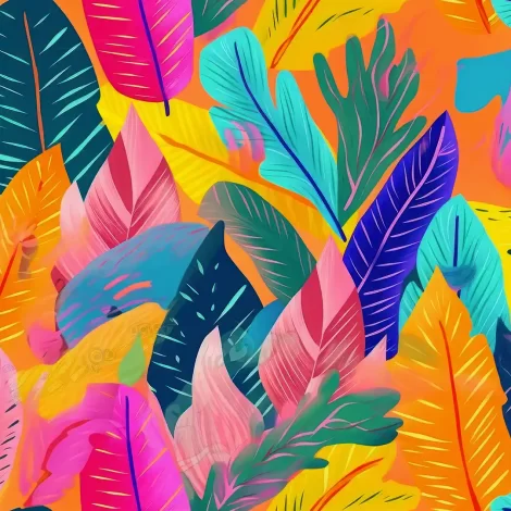 Papel de Parede Folhas 097 – Natureza Inspirada para Ambientes Tranquilos